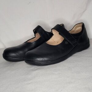 Finn Comfort Ikebukuro Black Leather Mary Jane Shoes Made in Germany EU 37